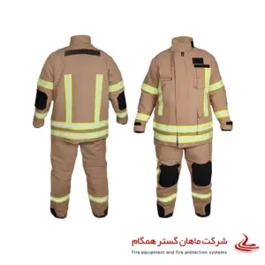 خرید لباس نسوز عملیاتی آتش نشانی طرح PBI خاکی رنگ