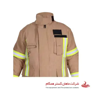 لباس نسوز عملیاتی آتش نشانی طرح PBI خاکی رنگ